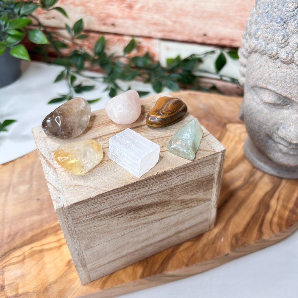 6 PK of Healing Crystals | Strength Beginner Pocket Crystals | Crystal Gift Set